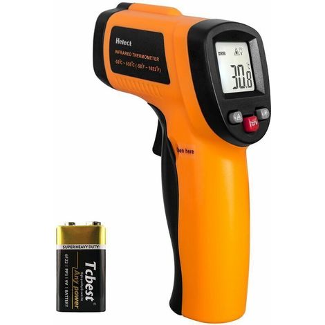 Enowelir Berührungsloses Infrarot-laserthermometer Mit Einem Messbereich Von -50 °c Bis 400 °c Und Hintergrundbeleuchtetem Lcd-display