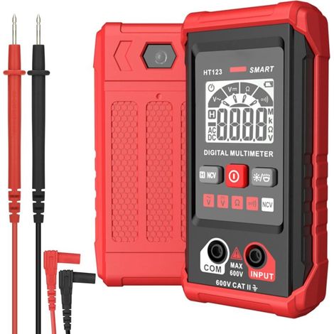 Digitales Multimeter, Multifunktionsvoltmeter Mit 2000 Zählern, Misst Wechsel- Und Gleichspannung, Widerstand, Durchgang, Ncv, Neutral- Und Außenleitererkennung Und Weitere Funktionen