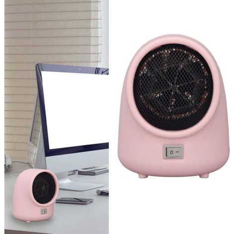 Enowelir 3s Mini-schnellheizgerät Für Zuhause, Büro, Studentenwohnheim, Kleine Räume, Überhitzungsschutz, Eu-stecker 220 V, Sakura Pink
