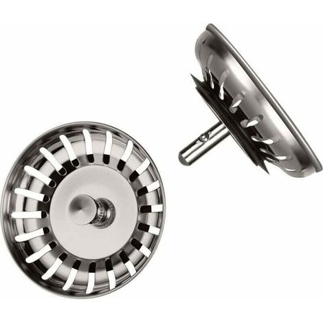 Enowelir Universal 80mm Edelstahl 304 Verdicktes Spülbecken-sieb Mit 2 Stöpseln Und Haarfänger Für Die Küche