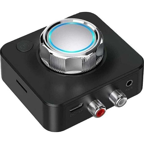 Enowelir Bluetooth 5.0 Stereo-audioadapter Mit Rca- Und 3,5-mm-ausgängen, 3d-bassmodus Und Tf-kartenleser Für Heimmusik