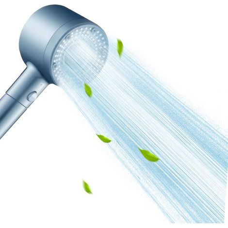 Cspartv (grau) Duschkopf Mit Filter, Wassersparender Hochdruck-duschkopf, Massageduschkopf Mit 3 + 1 Strahlarten, Regenduschkopf Mit Abschaltfunktion