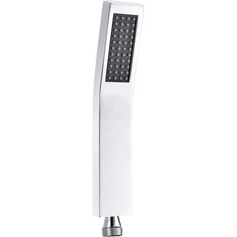 Csparcv Messing-handbrausekopf, L-förmig, Hoher Wasserdruck, Luxuriös, Silberweiß, Chrom-finish, Kleine Größe