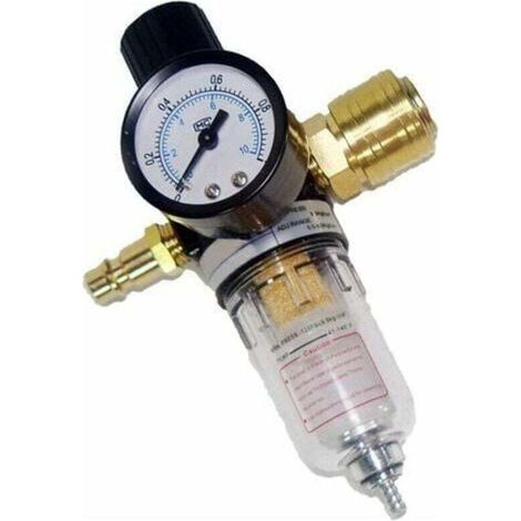 Enowelir 1/4"-druckregler Mit Wasserabscheider Und Schnellkupplungen Für Kompressoren Und Druckluftwerkzeuge