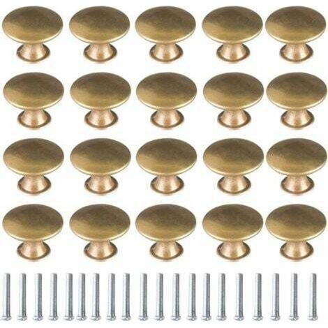 Enowelir Messing-türknöpfe, 20 Stück, Vintage-messinggriffe, Möbelknöpfe, Schubladen- Und Türknöpfe, Möbelgriffe, Vintage-möbelknöpfe Für Schubladen, Schränke, Küchenschränke