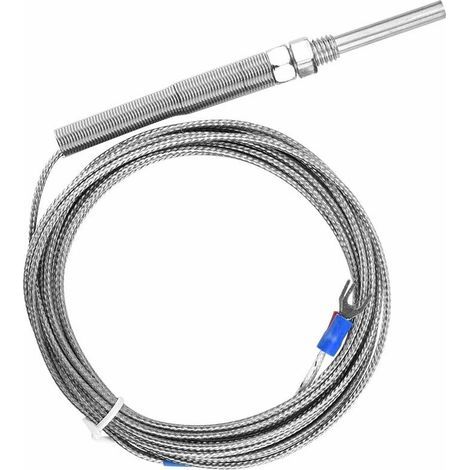 Temperaturregler, Keenso Typ K Thermoelementsensor M8 Gewinde Thermoelementsonde Temperaturfühlerkabel (5m)