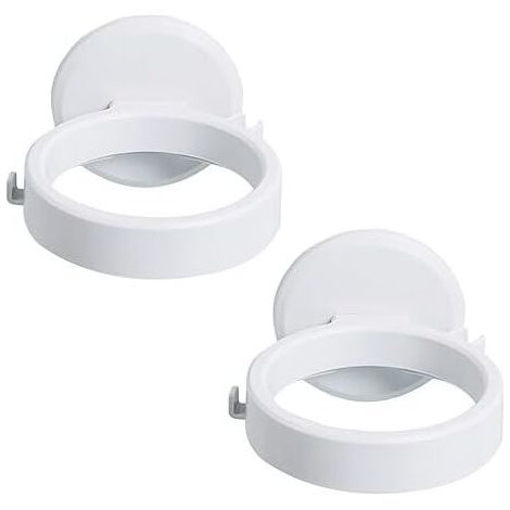 Csparcv 9,5 X 2,5 Cm 2-teiliger Haartrocknerhalter, Trocknerständer, Trocknerhalterung, Selbstklebende Halterung Ohne Bohren, Wandhalterung Für Haartrockner – Weiß