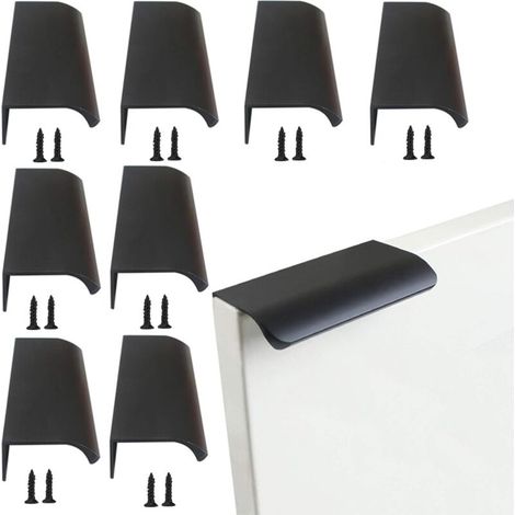 Zolginah 8-teiliges Küchenschrankgriff-set, Schwarze Aluminiumlegierung, Gebürstetes Nickel, Schubladengriffe, Türknöpfe Für Schränke, Schubladengriffe (80 Mm)