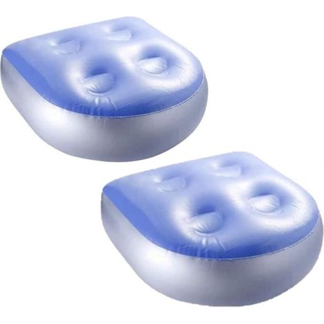 Enowelir 2er-set Aufblasbarer Sitzerhöher, Rückenlehnenkissen Für Whirlpools Mit 4 Saugnäpfen Für Alle Jacuzzis Und Spas (47 X 37 Cm)