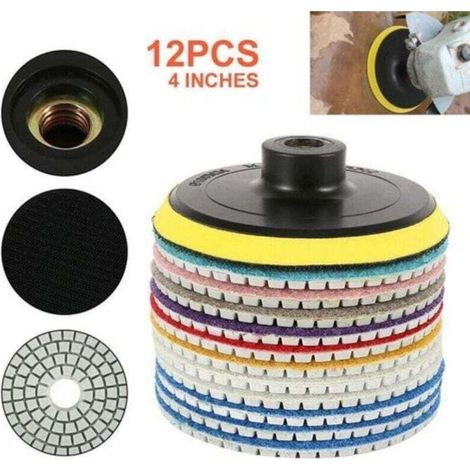 Enowelir 12-teiliges Diamantpolierscheiben-set Für Granit, Marmor Und Keramik – Hitzebeständig