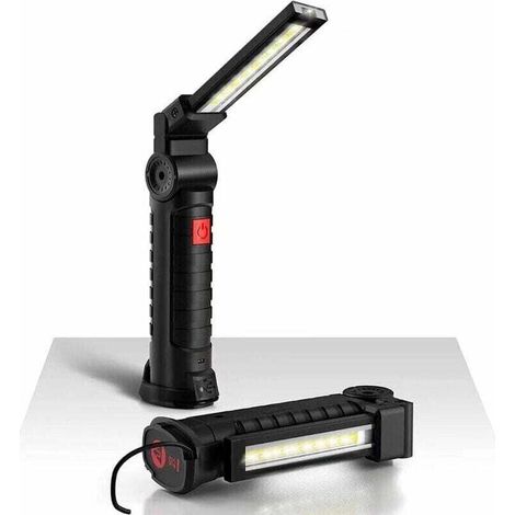 Enowelir 800lm Cob-led-arbeitsleuchte, Usb-aufladbar, Tragbar Mit Magnetfuß, 5 Modi Für Garage, Autowerkstatt Und Heimwerker