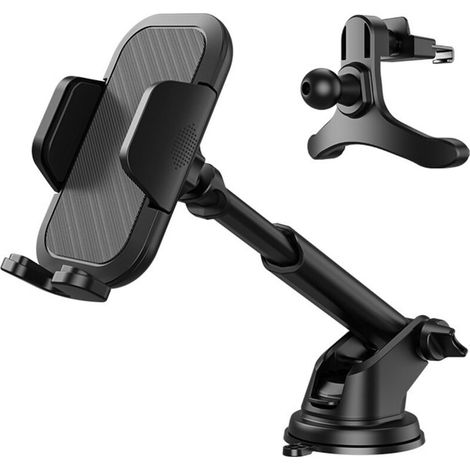 Enowelir Autotelefonhalterung, Universelle Autotelefonhalterung Mit Clip Und Saugnapf, 360°-drehung, Einhandbedienung.