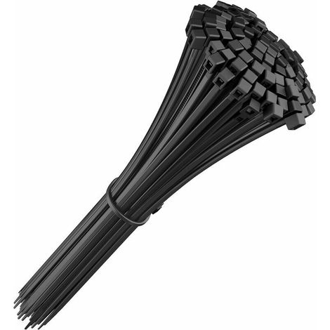 Enowelir Kabelbinder 250 Mm X 2,5 Mm, Kabelbinder, Nylon-kabelbinder, 250-mm-kabelklemmen, Schwarz, 200er-packung