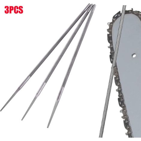Set Mit 3 Runden Kettensägenfeilen, 4 Mm