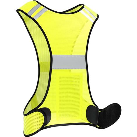 Csparcv Fluoreszierend Gelbe Reflektierende Sicherheitsweste, Flexibel Und Verstellbar, Weste Mit Reflektoren, Atmungsaktive Reflektierende Weste, Ideal Zur Erhöhung Der Sichtbarkeit Im Straßenverkehr