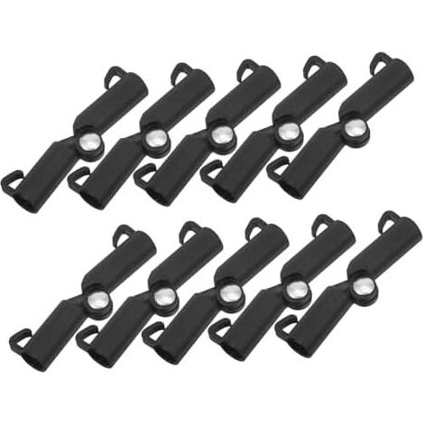 Csparkv 8 Mm Pflanzenpfahl-verbindungsnetze, Pflanzenpfähle, Pflanzenclips Zur Unterstützung, Drehbinder, Pflanzenbinder, Tomatenverbinder, Schlaufenhaken, Abs Schwarz