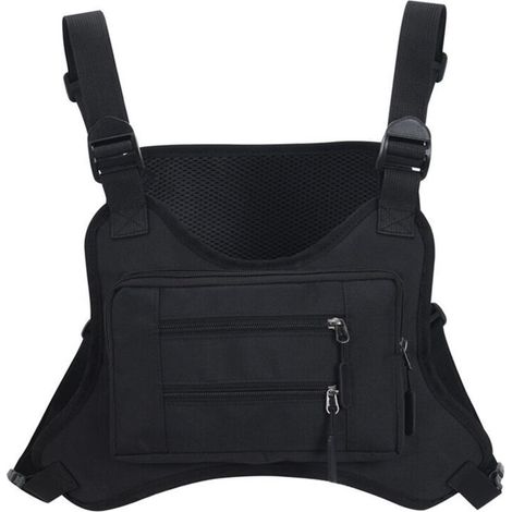 Linghhang – Abriebfeste Schwarze Werkzeugtasche – Modulares Hauptfach – Reißverschlusstasche Vorne – Verstellbare Schultergurte
