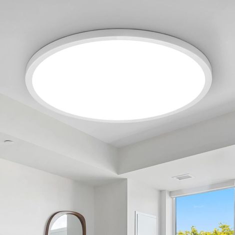 Flache Led-deckenleuchte, 28 W, 2500 Lm, Runde Deckenleuchte, 6000 K Kaltweiß, Ultradünne Deckenleuchte Für Wohnzimmer, Badezimmer, Küche, Balkon, Flur, Keller, Ø 220 × 20 Mm