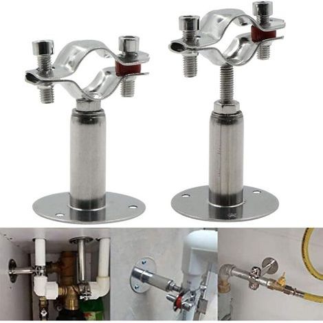 Memkey – Wandbefestigungsklemme Aus Edelstahl 304 – Verstellbar Von 50–100 Mm Für Rohre Mit 25–27 Mm Durchmesser – 3 Schraubenlöcher – 2er-pack