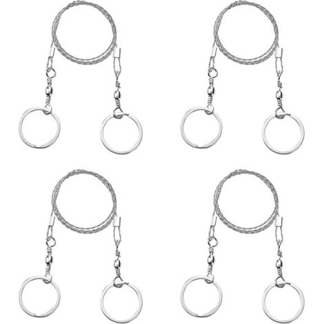 Set Mit 4 Stahldrahtsägen, Edelstahldrahtsägen, Outdoor-überlebensdrahtsägen, 360°-drahtsägen, Für Outdoor-notfälle Und Reisen, Überlebenswerkzeug