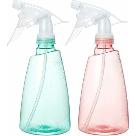 Set Mit 2 Leeren, Wiederverwendbaren 500-ml-sprühflaschen Aus Kunststoff Mit Verstellbarem Sprühkopf Für Blumen, Reinigung Und Gartenarbeit