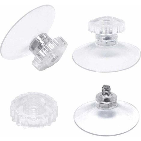 Enowelir Packung Mit 30 Transparenten Saugnäpfen Ø 45 Mm Mit Gewinde Und Rändelmuttern Für Auto-camping-fenster-sonnenblenden