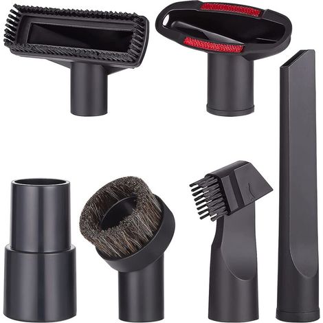 Memkey – 6-teiliges Staubsauger-zubehörset (32 Mm) – Kombibürste, Lange Flachbürste, Rundbürste – Kompatibel Mit Kärcher, Rowenta, Hoover, Bosch, Miele