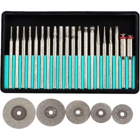 Enowelir Mini-diamanttrennscheiben-set, Sortiment An Diamanttrennscheiben, Bohrer-set Für Dremel, Proxxon Multifunktionswerkzeuge – 3-schaft-rotationswerkzeuge