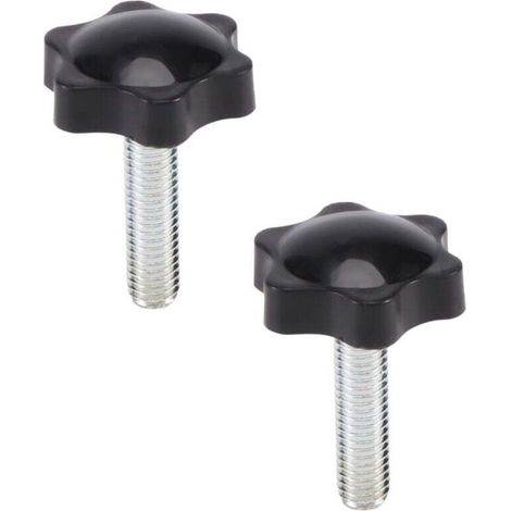 Schwarze Sternkopf-klemmknöpfe M8 X 30 Mm Mit 32 Mm Außengewinde