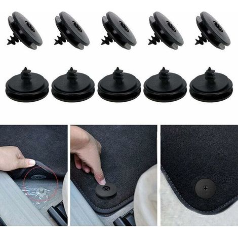 Linghhang – 10er-pack Befestigungsclips Für Automatten – Rutschfester Kunststoff – Einfache, Werkzeuglose Montage – Kompatibel Mit Den Meisten Fahrzeugen