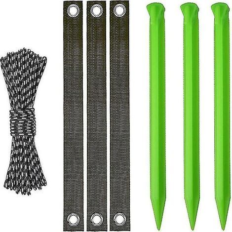 Baumbegradigungsset, Baumpfahlset Mit Gurt, Starkem Seil Und Pfählen – Baumpfahlset Mit 3 Baumgurten, 3 Baumpfählen, 1 Seil Und Baumpfählen