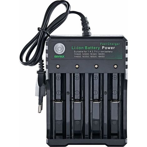 Memkey – Intelligentes Universal-ladegerät Für 3,7-v-li-ion- Und Ni-mh-akkus – Intelligentes Ladegerät Mit 4 Unabhängigen Ladekanälen – Schutz Vor Überladung Und Kurzschluss