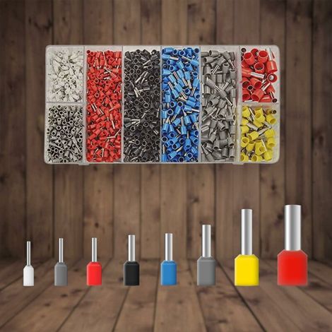 Elektrisches Steckverbinderset Mit 1200 Teilen, Crimpverbinder Für Querschnitte Von 0,25 Bis 10 Mm², Pvc-elektroklemmen, Verbinder Zum Abklemmen Von Kabelenden