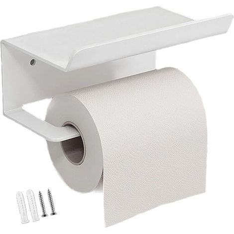 Linghhang – Toilettenpapierhalter Aus Edelstahl – Selbstklebende Oder Bohrfreie Montage – Multifunktionaler Halter Mit Ablage Für Bad Und Küche