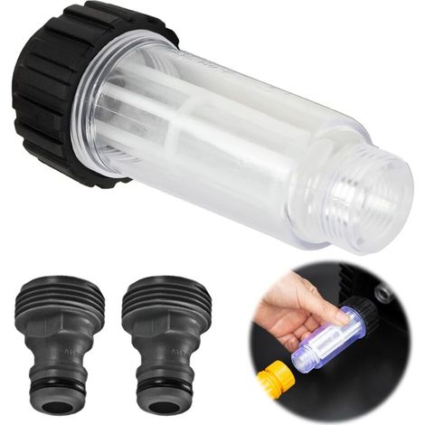 Memkey – Wasserfilter Für Hochdruckreiniger – 3/4"-anschluss Mit 2 Schnelladaptern – Sandfilter Für Kärcher K2-k7 – Max. 12 Bar