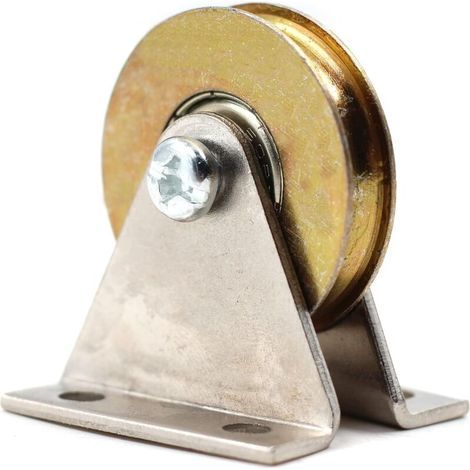 Aiperq – 3,8 Cm Wand-seilrolle – 100 Kg Traglast – Flacher, Verzinkter Stahl-montageblock – Für Drahtseile