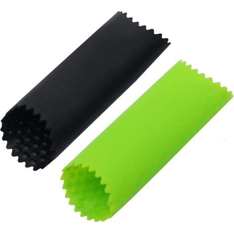 Knoblauchschäler, Silikon-knoblauchschäler, Knoblauchrolle, 12,5 Mm Lang, Einfach Und Geschmacksneutral, Schält In Sekundenschnelle, Schwarz Und Grün, 2 Stück – Fei Yu