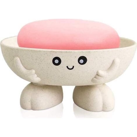 Niedliche Seifenschale, Kreativer Seifenhalter Für Kinder, Schönes Seifenbrett, Seifenablage Für Dusche, Bad, Küche, Arbeitsplatte (beige) - Fei Yu