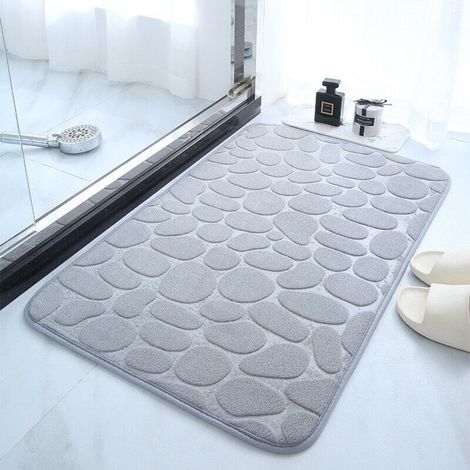 Saugfähige Und Rutschfeste Badematte, Weiche Samt-fußmatte, Beschleunigt Das Trocknen Des Badezimmerbodens, 50 X 80 Cm