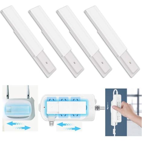4-teiliges Selbstklebendes Steckdosenleisten-befestigungsset, Wandmontierte, Bohrfreie Halterung, Für Einfache Steckdosenleisten, Wlan-router, Amazonbasics, Belkin, Fernbedienungen Und Mehr – Fei Yu