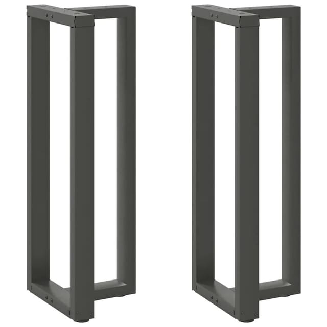 vidaXL Bartischbeine T-Form 2 Stk Anthrazit 50x35x110-111 cm Stahl 4013102