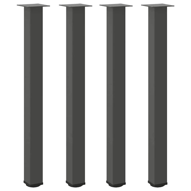 vidaXL Bartischbeine 4 Stk Anthrazit 90-92 cm Stahl 4012474