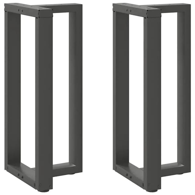 vidaXL Bartischbeine T-Form 2 Stk Anthrazit 50x35x90-91 cm Stahl 4013078