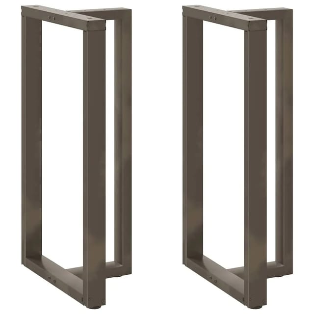 vidaXL Bartischbeine T-Form 2 Stk Naturstahl 60x35x110-111 cm Stahl 4013107