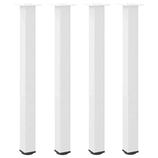 vidaXL Bartischbeine 4 Stk Weiß 90-92 cm Stahl 4012473