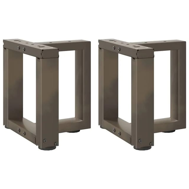 vidaXL Couchtischbeine T-Form 2 Stk Naturstahl 30x25x30-31 cm Stahl 4013003