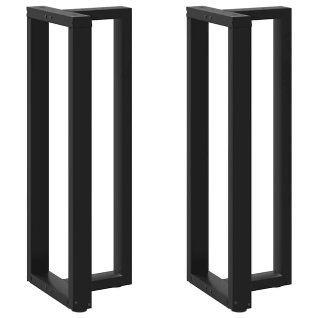 vidaXL Bartischbeine T-Form 2 Stk Schwarz 50x35x110-111 cm Stahl 4013100