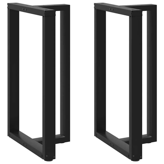 vidaXL Bartischbeine T-Form 2 Stk Schwarz 60x35x100-101 cm Stahl 4013092