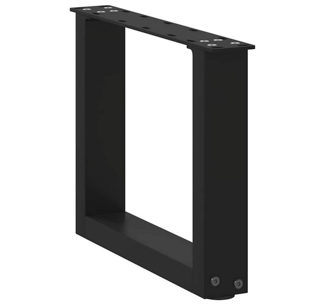 vidaXL Couchtischbeine U-Form 2 Stk Schwarz 30x30-31 cm Stahl 4013128