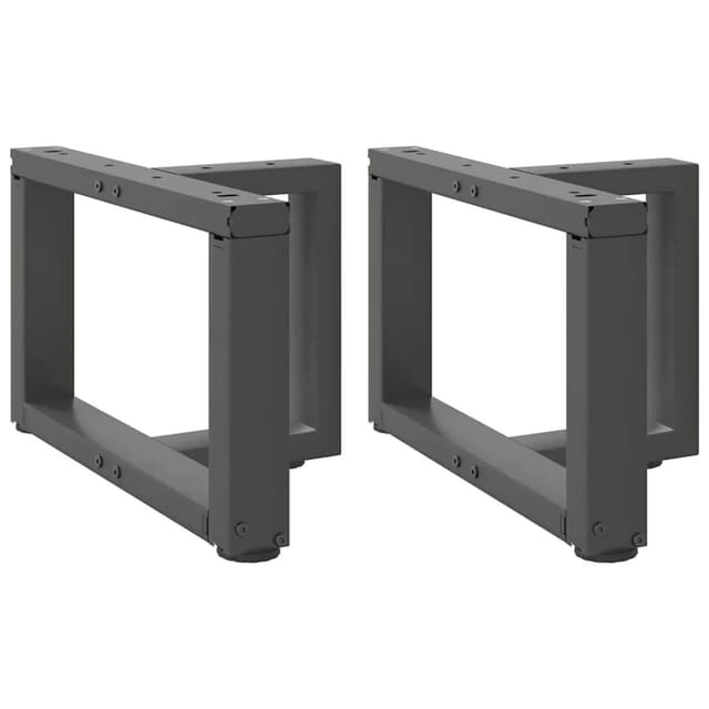 vidaXL Couchtischbeine T-Form 2 Stk Anthrazit 50x25x30-31 cm Stahl 4013010